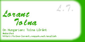 lorant tolna business card