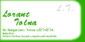 lorant tolna business card